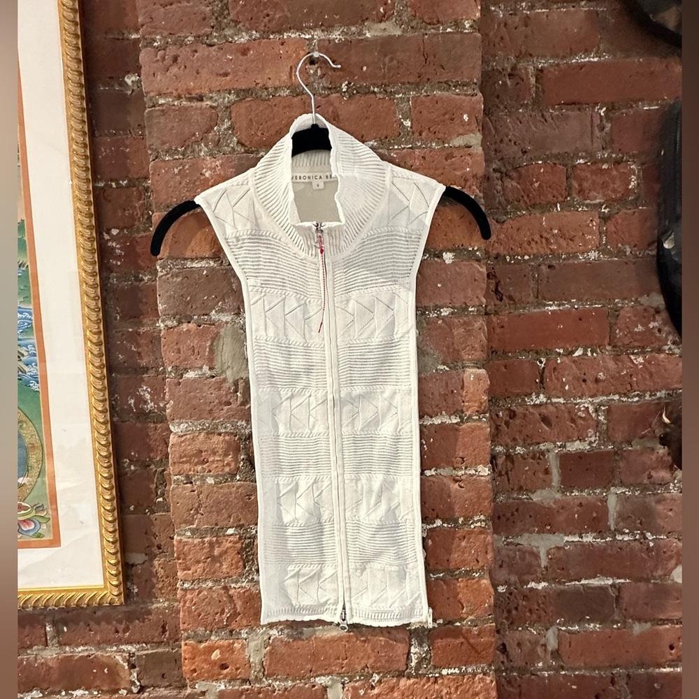 NWT Veronica Beard Woven Ivory Dickey